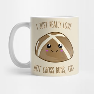 I Just Really Love Hot Cross Buns, OK! Kawaii Mug